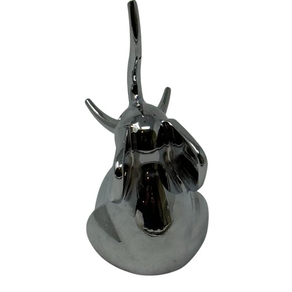 Umbra Chrome Elephant Ring Holder Figurine Jewelry Organizer Trunk Up - Picture 4 of 7